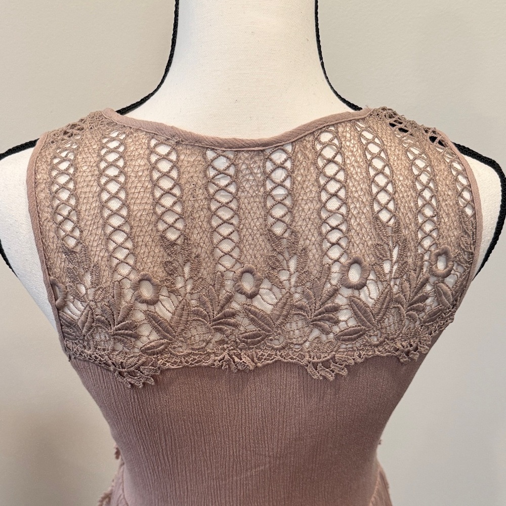 Southern Fried Chics Lace Trim Sleeveless Dress Size Medium - Picture 7 of 11